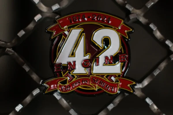 42 Engine 150 YRS of Service Pin