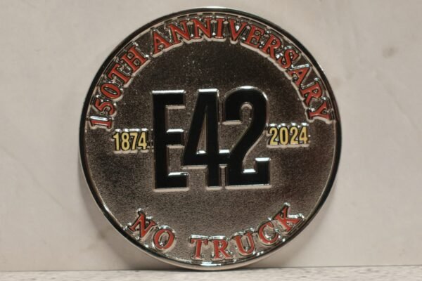 150th Engine 42 Challenge Coins / Round Silver
